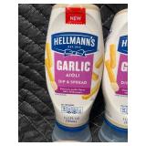 WV 2 - NEW Hellmann's Garlic Aioli Dip & Spread 11.5 FL OZ (340 mL) (Lot of 4)