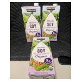 AS 3 - Kirkland Signature Organic Soy Non-Dairy Beverage Original & Banana Soy Smoothie (Lot of 3) 946 mL
