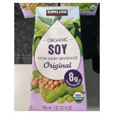 AS 3 - Kirkland Signature Organic Soy Non-Dairy Beverage Original & Banana Soy Smoothie (Lot of 3) 946 mL