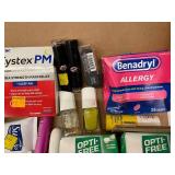 Benadryl Allergy, Cystex PM & Tylenol Extra Strength Mix - Opti-Free Puremoist & Stay Awake OTC