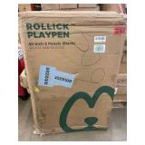 Rollick Playpen 40-Inch 8 Panels (Black) - Baby Play Yard SKU 121-4008-BK-23V22