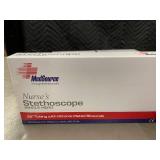 MedSource Nurse's Stethoscope 22 in Tubing Chrome Binaurals MS-70021/22/23/24/25/26