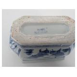 Blue and White Chinese Porcelain Hexagonal Planters - 2-Piece Set - Made in China
