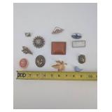 Assorted Vintage Brooches and Pins - Costume Jewelry Collection