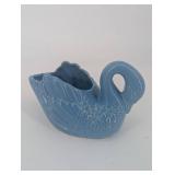 Swan Shaped Ceramic Vase Planter With Feather Detail