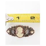 Cameo & Bakelite Brooches - 4 Pins (Lot of 4)