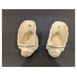 Shell-Shaped Ceramic Napkin Holders - Pair