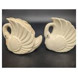 Shell-Shaped Ceramic Napkin Holders - Pair