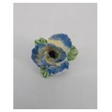 Royal Adderley Floral Made in England Ceramic Flower Brooches - Vintage Set of 4
