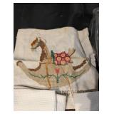 Assorted Vintage Cross-Stitch Fabrics, Lace & Embroidery Floss