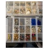 Assorted Beads & Jewelry Findings - Mixed Lot in Organizer Trays