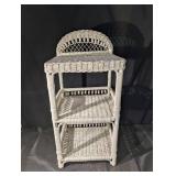 Three-Piece Wicker Nesting Chair Set - Vintage Rattan Patio Furniture