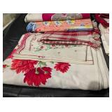 Assorted Floral Print Fabric and Tea Towels - Colorful Kitchen Linens