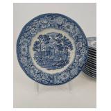 Liberty Blue Historic Colonial Scenes Teacups & Plates - Made in England