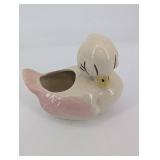 Assorted Ceramic Animal Figurine planters - Deer Fawn with Planter, Dog & Duck planters