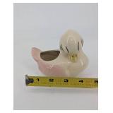 Assorted Ceramic Animal Figurine planters - Deer Fawn with Planter, Dog & Duck planters