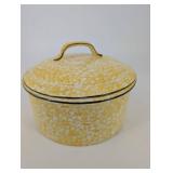 Stangl, Spongeware Pottery covered Casserole Dish