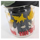 Anchor Hocking Vintage Glass Canister with Lid - Duck & Tulip Pattern
