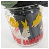 Anchor Hocking Vintage Glass Canister with Lid - Duck & Tulip Pattern