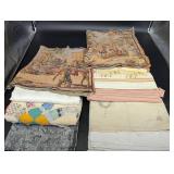 Assorted Vintage Tapestry Panels & Patchwork Quilts - Wall Hangings & Textile Fragments
