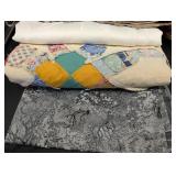 Assorted Vintage Tapestry Panels & Patchwork Quilts - Wall Hangings & Textile Fragments