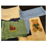 Assorted Christmas Towels Set - Bath Towels, Hand Towels & Washcloths with Festive Embroidery
