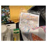 Fiskars Rotary Cutter Kit, Clover Needle Threader & Assorted Quilt Fabrics, Patterns & Notions