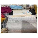 Assorted Craft Supplies - Lace, Ribbon, Threads, Spools & Crayola Crayons
