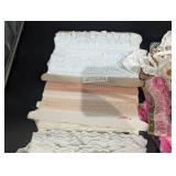 Assorted Lace Trims & Fabric Bundle - Eyelet Lace, Ribbons & Spools