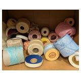 Assorted Crochet Thread, Lace & Ribbon Spools - Doilies & Trim Craft
