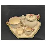 Royal Doulton Tea Set with Lidded Teapot, Creamer & Sugar - England