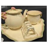 Royal Doulton Tea Set with Lidded Teapot, Creamer & Sugar - England
