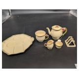 Royal Doulton Tea Set with Lidded Teapot, Creamer & Sugar - England