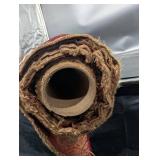 Red Damask Brocade Fabric Roll with Gold Pattern - 4 1/2 Inch Wide