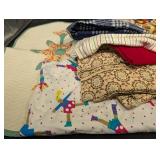 Assorted Quilting Fabrics & Patchwork Textiles - Floral, Striped & Plaid Prints