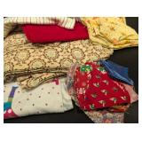 Assorted Quilting Fabrics & Patchwork Textiles - Floral, Striped & Plaid Prints