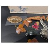 Assorted Vintage Costume Jewelry & Accessories - The Scarf Clip Included