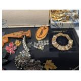 Assorted Vintage Costume Jewelry & Accessories - The Scarf Clip Included