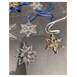 Waterford Crystal Ornaments - Assorted Star and Snowflake Crystals