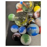 Assorted Glass Marbles - Colorful Swirl & Solid Marbles (Dozens)