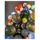 Assorted Glass Marbles - Colorful Swirl & Solid Marbles (Dozens)
