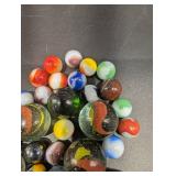 Assorted Glass Marbles - Colorful Swirl & Solid Marbles (Dozens)