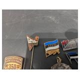 Estonia & Minnesota Enamel Pins Assortment - Eesti Flags, Tallinn Plaque & University M Pins