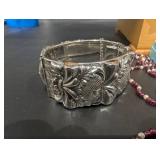 Wooden Jewelry Display Box - Assorted Costume Jewelry Mixed