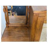Vintage Vanity Dresser with Mirror and Chest of Drawers