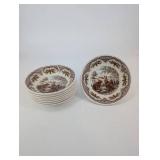 The Victorian English Pottery Rabbit Pattern Plates - Made in England