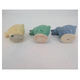 Pastel Ceramic Duck Planters (Lot of 3)