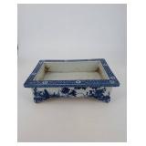 Blue and White Chinese Porcelain Rectangular Jardiniere Planter