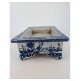 Blue and White Chinese Porcelain Rectangular Jardiniere Planter