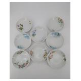 Gemsmith Floral Pattern Porcelain Dessert Plates - Assorted 6-7 Inch Designs
